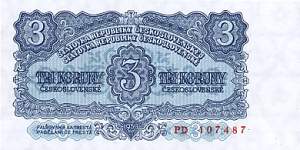 3 koruna eskoslovensko 1953