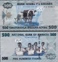 *500 Francs Rwanda 2013, P38 UNC