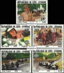*Známky Pobrežie Slonoviny 1981 GP Francúzska razítkovaná séria