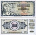 1000 Dinárov Juhoslávia 1978, P92c UNC