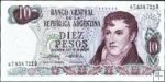 *10 Pesos Argentína 1973-76, P295 UNC