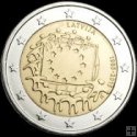 *2 Euro Lotyšsko 2015, Vlajka EÚ