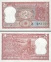 *2 Rupie India ND 1965-82, P53e AU/UNC