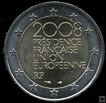 2 Euro Francúzsko 2008, predsedníctvo v EÚ