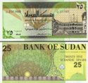 *25 sudánskych dinárov Sudán 1992, P53b UNC