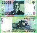 *20 000 Rupií Indonézia 2013-16, P151 UNC