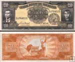*20 Pesos Filipíny 1949, P137 UNC