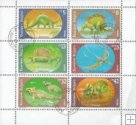 *Známky Bulharsko 3840-3845 Dinosaury, razítkovaný blok