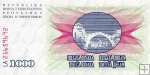 *1000 Dinara Bosna Hercegovina 1992, P15 UNC