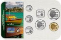 Sada 7 ks mincí Aruba 5 Cents - 5 Florin 2006 - 2013 blister