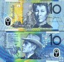 *10 Dolárov Austrália 2004-12, polymer P58 UNC