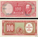 *10 Centesimos Chile 1960-61, P127 AU/UNC