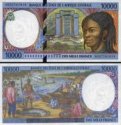 *10000 Frankov Gabon (Central African States) 2000, P405Lf UNC