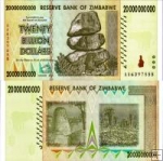 *20 miliárd Dolárov Zimbabwe 2008, P86 UNC