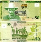 *50 Dolárov Namíbia 2012, P13a UNC