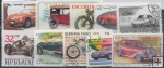 Známky - 25 rôznych, autá a motorky