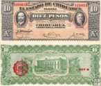 *10 Pesos Chihuahua - Mexiko 1915, PS535a AU