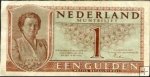 **1 Gulden Holandsko 1945, P72 VF