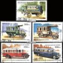 Známky Guinea 1995 Staré autobusy, razítkovaná séria