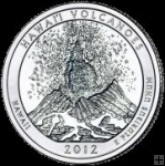 *25 Centov USA 2012P Hawaii Volcanoes National Park