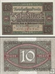 *10 Mariek Nemecko 1920, P67a UNC