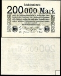 *200 000 nemeckých mariek Nemecko 1923, UNC