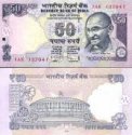 *50 Rupií India 2012-15, P104 UNC