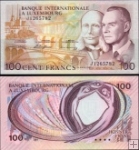 *100 frankov Luxemburgsko 1981, P14A UNC