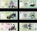 Sada 6 ks 1-100 Yuan Veľká panda, čínsky národný poklad 2022