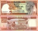*5000 Pesos Guinea Bissau 1984, P9 UNC