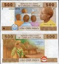 500 Frankov Guinea (Central African States) 2002 P506F UNC
