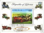 *Známky Libéria 1973 Historické autá, razítkovaný blok