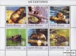 *Známky Guinea Bissau 2003 Bobry, nerazítkovaný hárček MNH