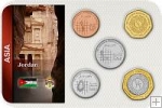 Sada 5 ks mincí Jordánsko 1 Piaster-1/2 Dinar 2000-2012 blister