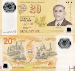 *20 singapurských dolárov Singapúr 2007, polymer P53 UNC