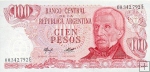 *100 Pesos Argentína 1976-78, P302 UNC