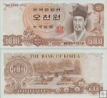 *5000 Wonov Južná Kórea 1977, P45 UNC