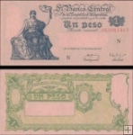 *1 Peso Argentína 1947 (1948-51), P257 AU