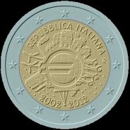 *2 Euro Taliansko 2012, 10. výročie zavedenia Eura - Kliknutím na obrázok zatvorte -