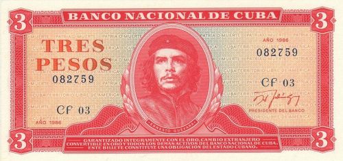 *3 Pesos Kuba 1985-8, P107 UNC - Kliknutím na obrázok zatvorte -