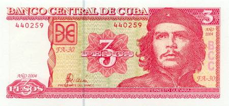 *3 Pesos Kuba 2004-5, Che Guevara P127 - Kliknutím na obrázok zatvorte -