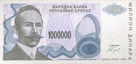 *1 000 000 Dinárov Bosna a Hercegovina (Srbsko) UNC - Kliknutím na obrázok zatvorte -