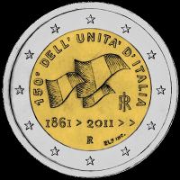 *2 Euro Taliansko 2011, 150. výročie zjednotenia Talianska - Kliknutím na obrázok zatvorte -