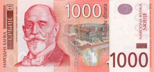 1000 dinárov Srbsko 2003
