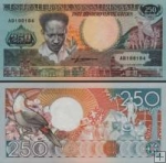 250 Gulden Surinam 1988, P134 UNC