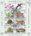 Známky Severná Kórea 1992 Flóra a fauna, razítkovaný hárok Známky Severná Kórea 1992 Flóra a fauna, razítkovaný hárok