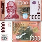 *1000 srbských dinárov Srbsko 2006, P52 UNC
