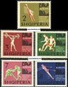 *Známky Albánsko 1963 Majstrovstvá Európy razítk. séria *Známky Albánsko 1963 Majstrovstvá Európy razítk. séria