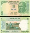 *5 Rupií India 2002-2008, P88A UNC *5 Rupií India 2002-2008, P88A UNC