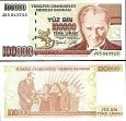 *100 000 Lír Turecko 1970 (1997), P206 UNC